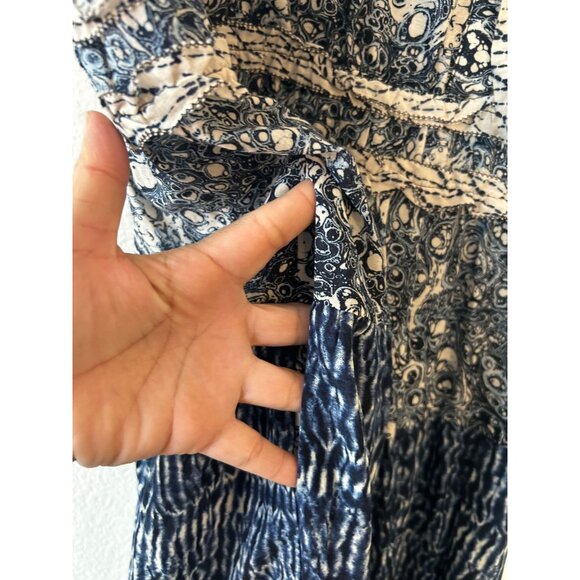 Ulla Johnson BOHO Kiri Ruffled Patchwork Cotton Blend Voile Midi Dress SIZE 12 - Picture 5 of 8